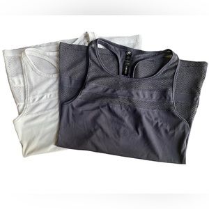Set of 2 Racerback Spandex Athletic Tanks